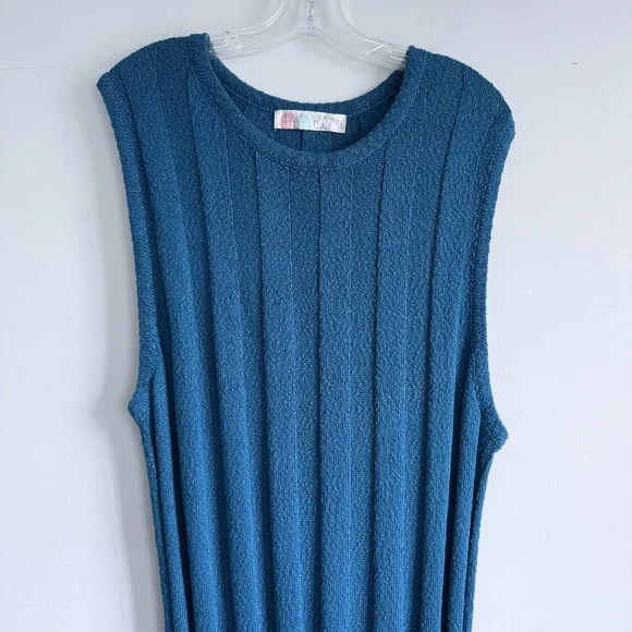 Free People Beach Theo Sweater Midi Dress Out Of The Blue S Ribbed Textured Boho - Picture 8 of 14